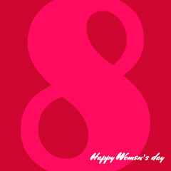 International happy Womens day. Greeting poster or banner. Bright gradient colors. Flat vector illustration