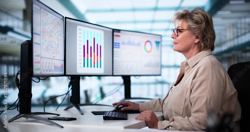 Poster business data analytics dashboard