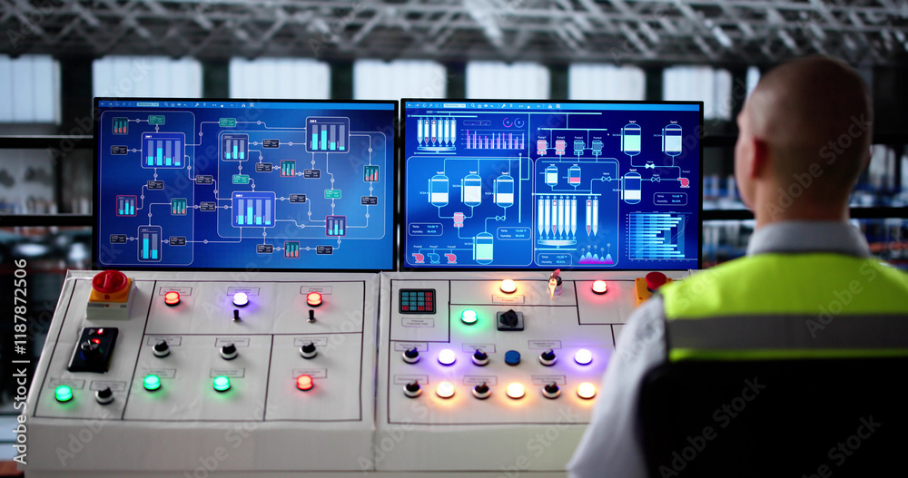 Aufkleber scada control technology at wine factory
