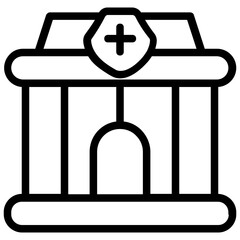 Obraz premium Quarantine Line Icon