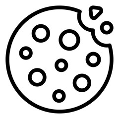 Cookie with bite mark suitable for desserts and snack themes