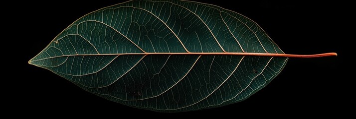 Obraz premium A close-up of a leaf displaying intricate veins and textures showcases the beauty of nature and highlights the importance of plants to our ecosystem and wellbeing.