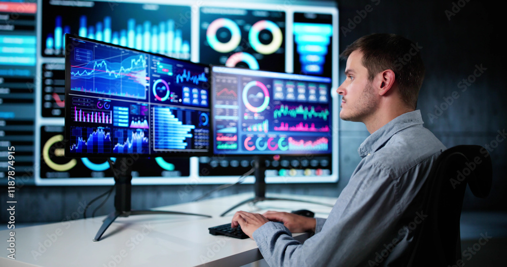 Aufkleber kpi business analytics data dashboard