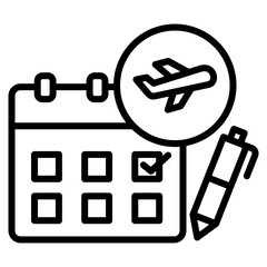 Itinerary  Icon Element For Design