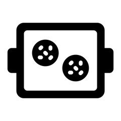 Baking tray with cookies perfect for baking and dessert preparation