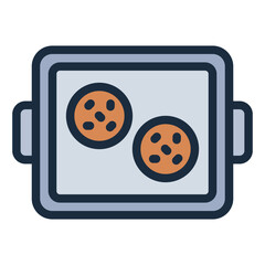 Baking tray with cookies perfect for baking and dessert preparation