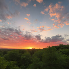 Fototapeta premium sunset in the mountains