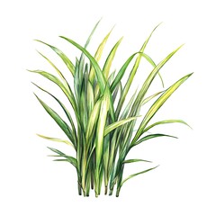 Obraz premium Fresh lemongrass isolated on white background
