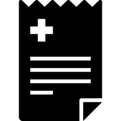 Fototapeta premium Medical Bills Icon Glyph
