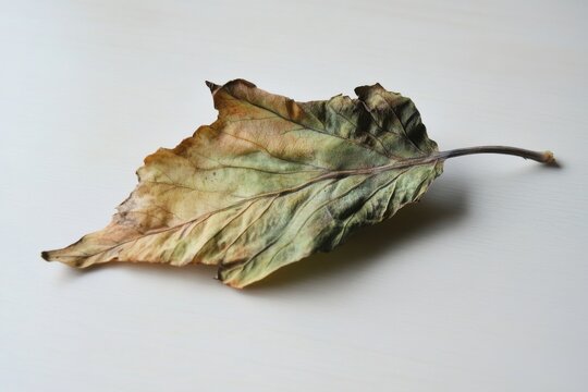 Wilted Leaf Symbolizing Mental Health Decline