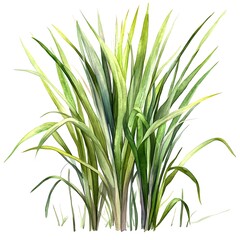 Obraz premium Fresh lemongrass isolated on white background