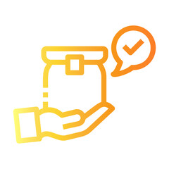 food delivery Line Gradient Icon