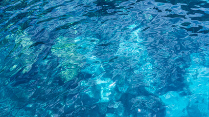 Summer Tropical beach water  with crystal clear water on beach background