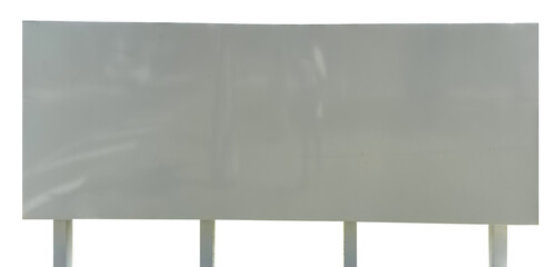 Panneau électoral vide, fond blanc 