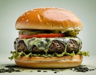 Moldy Cheeseburger: A Decaying Fast Food. generated by ai. 