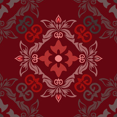 Geometric, ethnic oriental ikat seamless pattern treditional Design for background, carpet wallpaper, clothing, wrapping, batik, fabric, Vector illustration, embroidery style.
