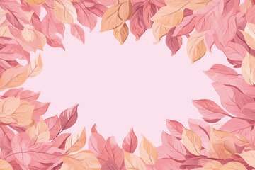 Obraz premium Vector foliage pattern frame