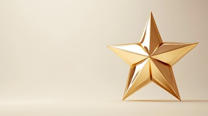 Obraz premium Golden Star Award Polished Metal Design
