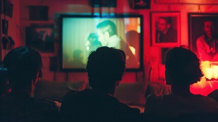 Obraz premium Interactive movie nights with audience-driven plot decisions.