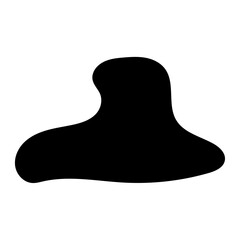 Blob shape organic. Random black cube drops shapes. Liquid silhouette drop in modern style. Pebble, inkblot, drops and stone silhouettes transparent background. vector illustration