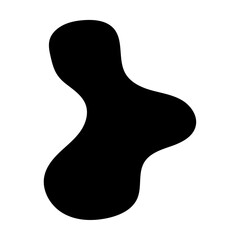 Blob shape organic. Random black cube drops shapes. Liquid silhouette drop in modern style. Pebble, inkblot, drops and stone silhouettes transparent background. vector illustration