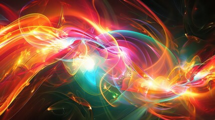 Light effects forming abstract technology patterns 