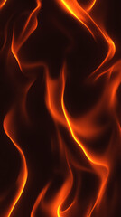 Fiery abstract background with glowing orange flames