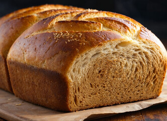 A collection of beautifully baked bread loaves with golden crusts and soft, fluffy interiors, sliced and ready to serve, showcasing the simplicity and warmth of freshly baked homemade bread.