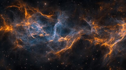 Vibrant Galactic Nebula and Starry Night Sky. Cosmic Universe and Astronomy Supernova Wallpaper.