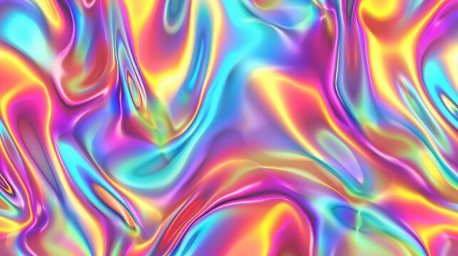 Futuristic holographic pattern in neon colors 