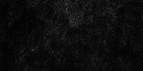 Abstract design background, Panorama dark grey black slate background, Black rough plaster wall texture. Dark gray rustic surface texture copy space,  black wall texture background.