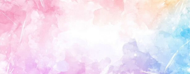 Soft pastel watercolor background with brush strokes