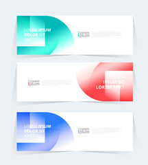 Geometric banner design with Vector presentation template.