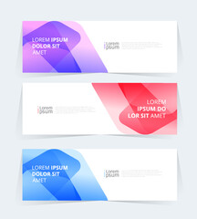 Geometric banner design with Vector presentation template.