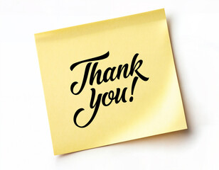 A collection of yellow sticky notes featuring handwritten "Thank You" messages in various styles, showcasing gratitude, creativity, and heartfelt appreciation in a minimalist design.