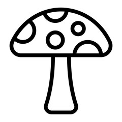 Cartoon Style Mushroom Illustration