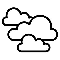 Simple Outline of Clouds for Design