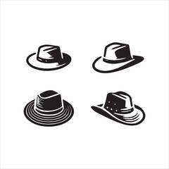 set of hats isolated