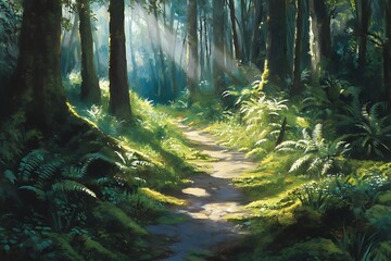 forest in the morning