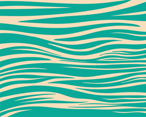 Wave ocean turquoise blue pattern vintage illustration vector layout background poster backddrop textile print art editable