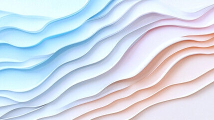 Fototapeta premium Artistic minimalist line art overlays a pastel ombre, blending modern creativity and aesthetics