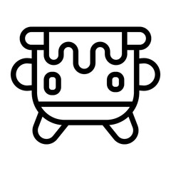 Cauldron Line Icon