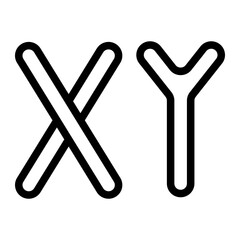Obraz premium Chromosome Line Icon