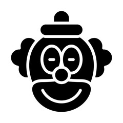 Clown Face Solid Icon