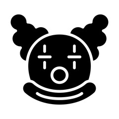 Clown Face Solid Icon