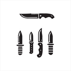 set of hunting knife