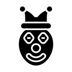 Clown Face Solid Icon