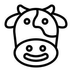 Cow Line Icon