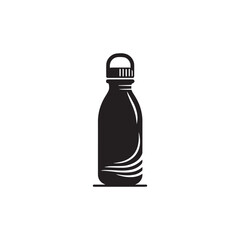 Reusable Water Bottle silhouette icon vector symbol design illustration