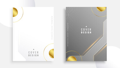 black and white luxurious corporate cover layout in pack